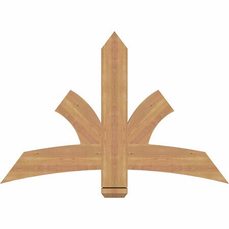 Ekena Millwork Davenport Timber Gable Bracket, Western Red Cedar, 48"W x 32"H x 1 1/2"D x 5 1/2"F, 16/12 Pitch GBW048X32X0206DAV00SWR
